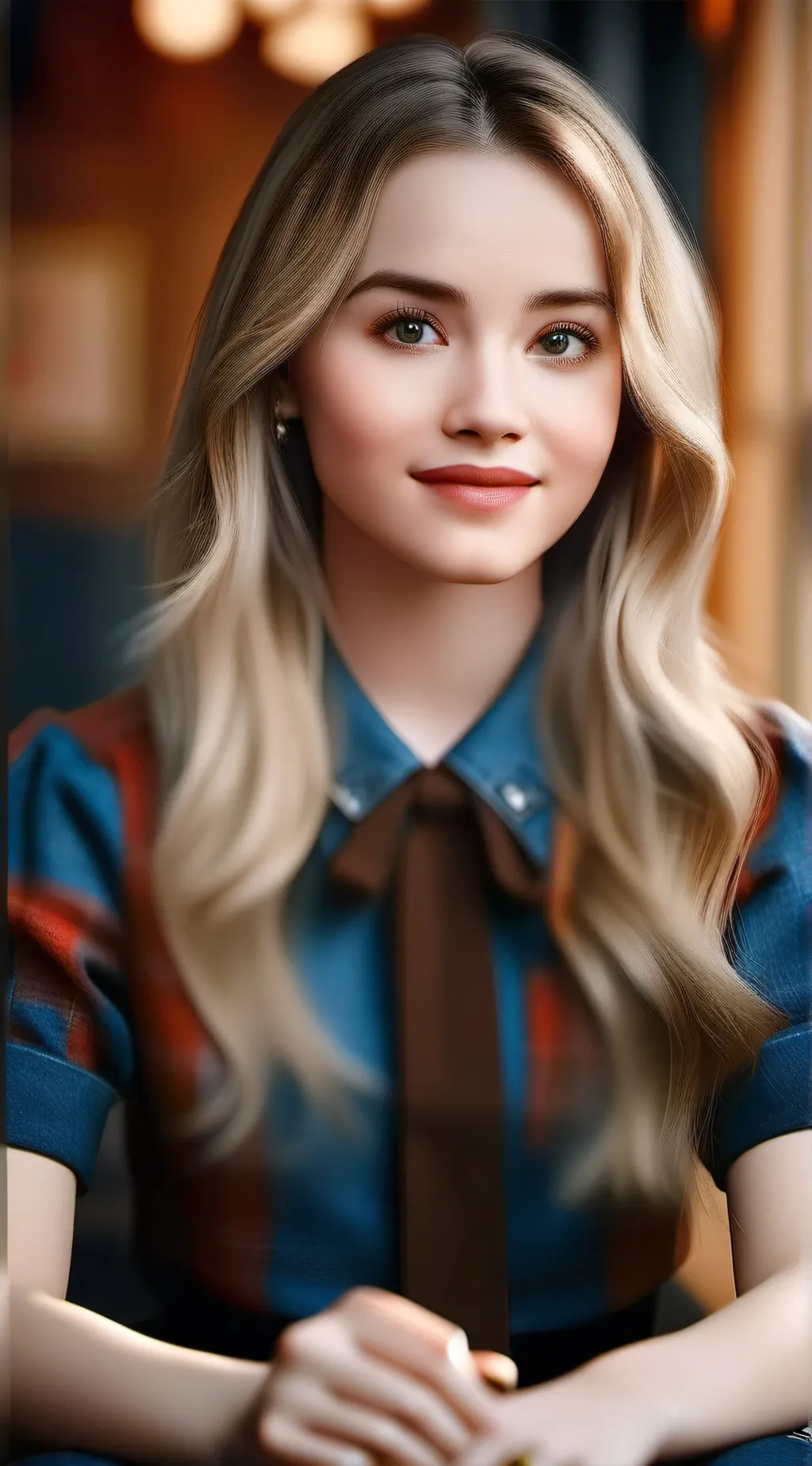 ai character: Sabrina carpenter  background