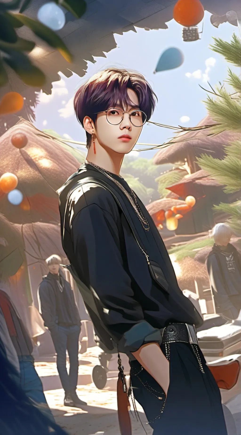 ai character: hyunjin  background