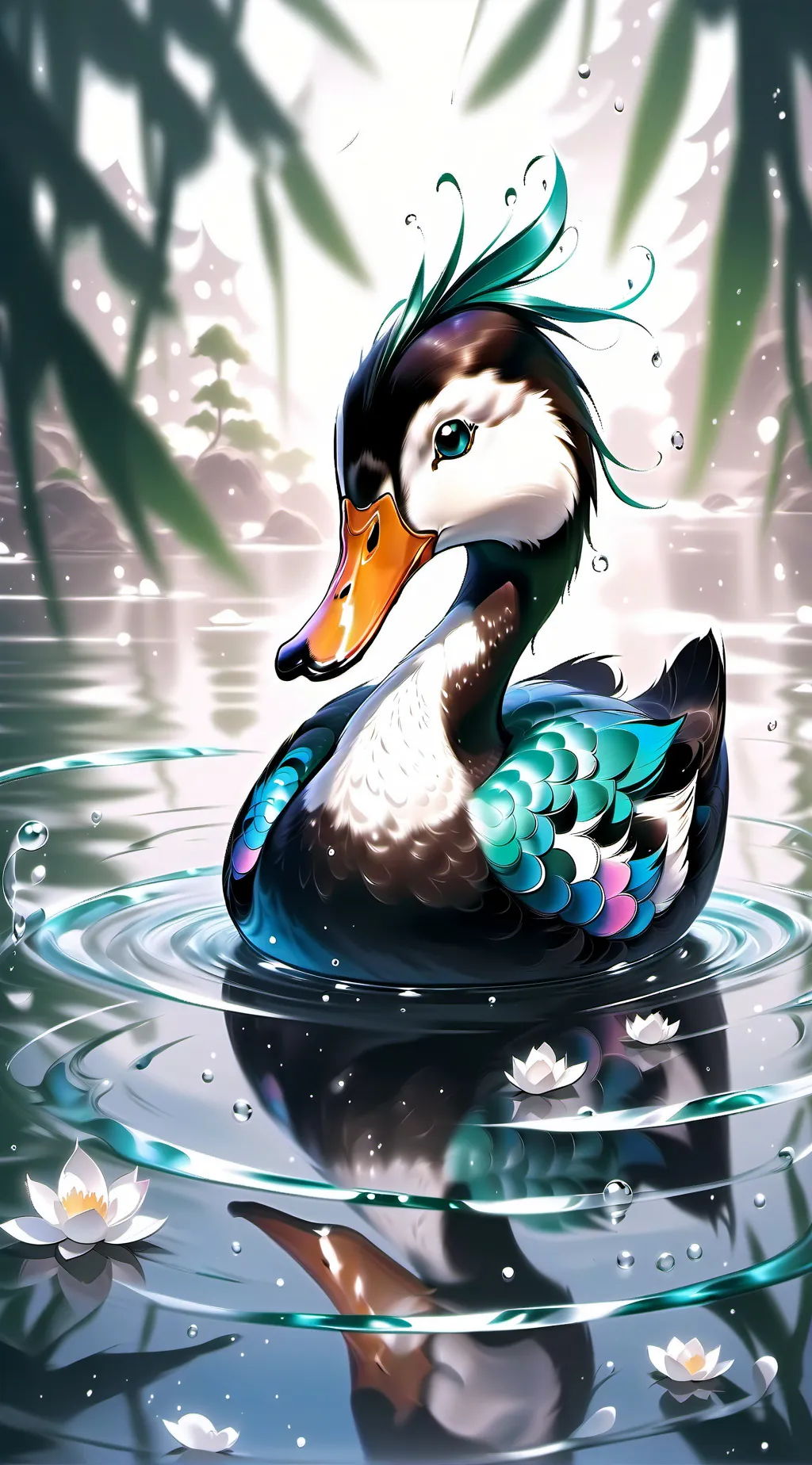 ai character: Duck background