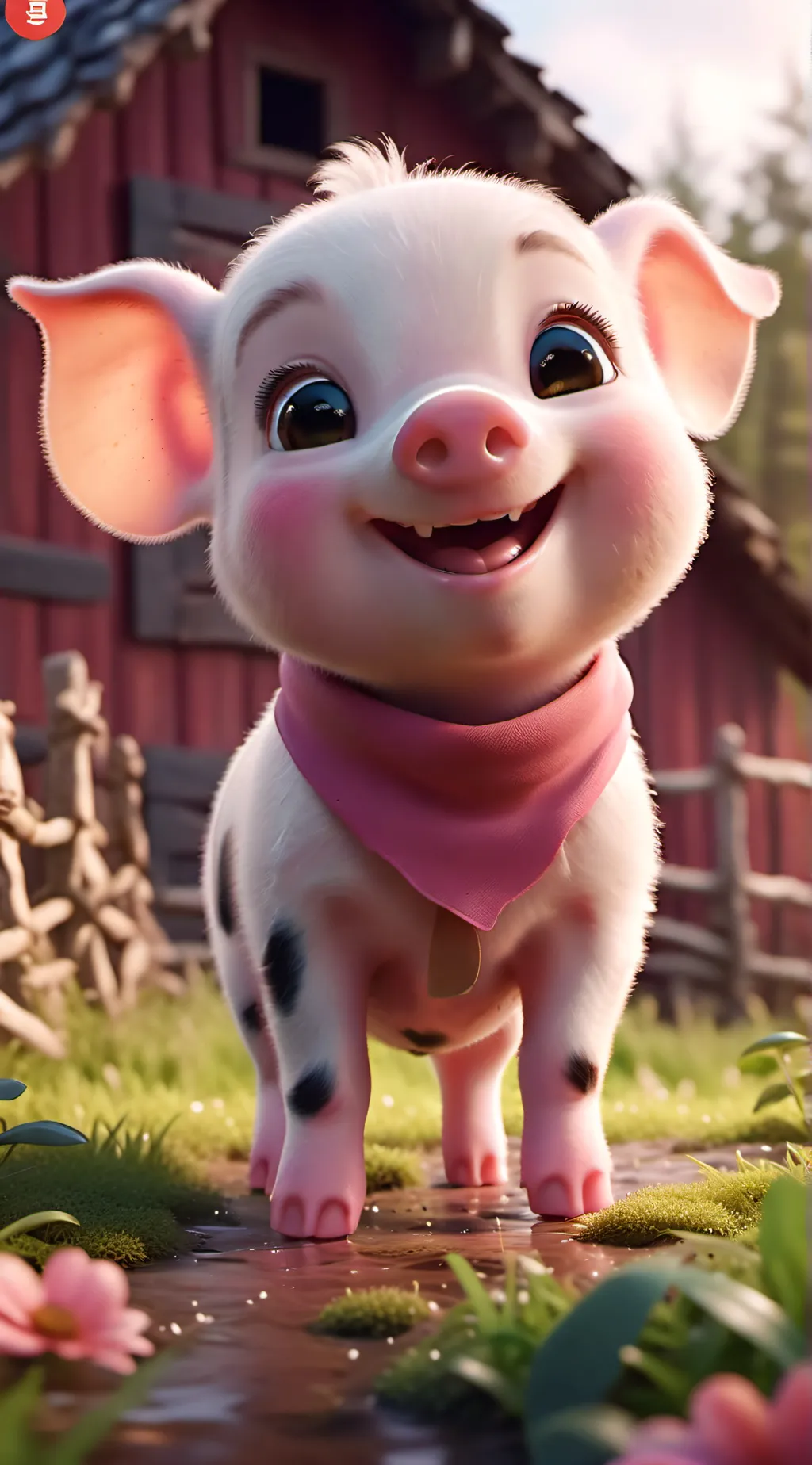 ai character: Percy the piglet  background