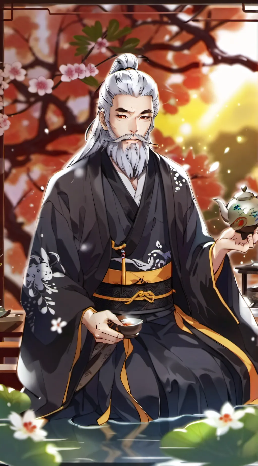 ai character: Izanagi  background