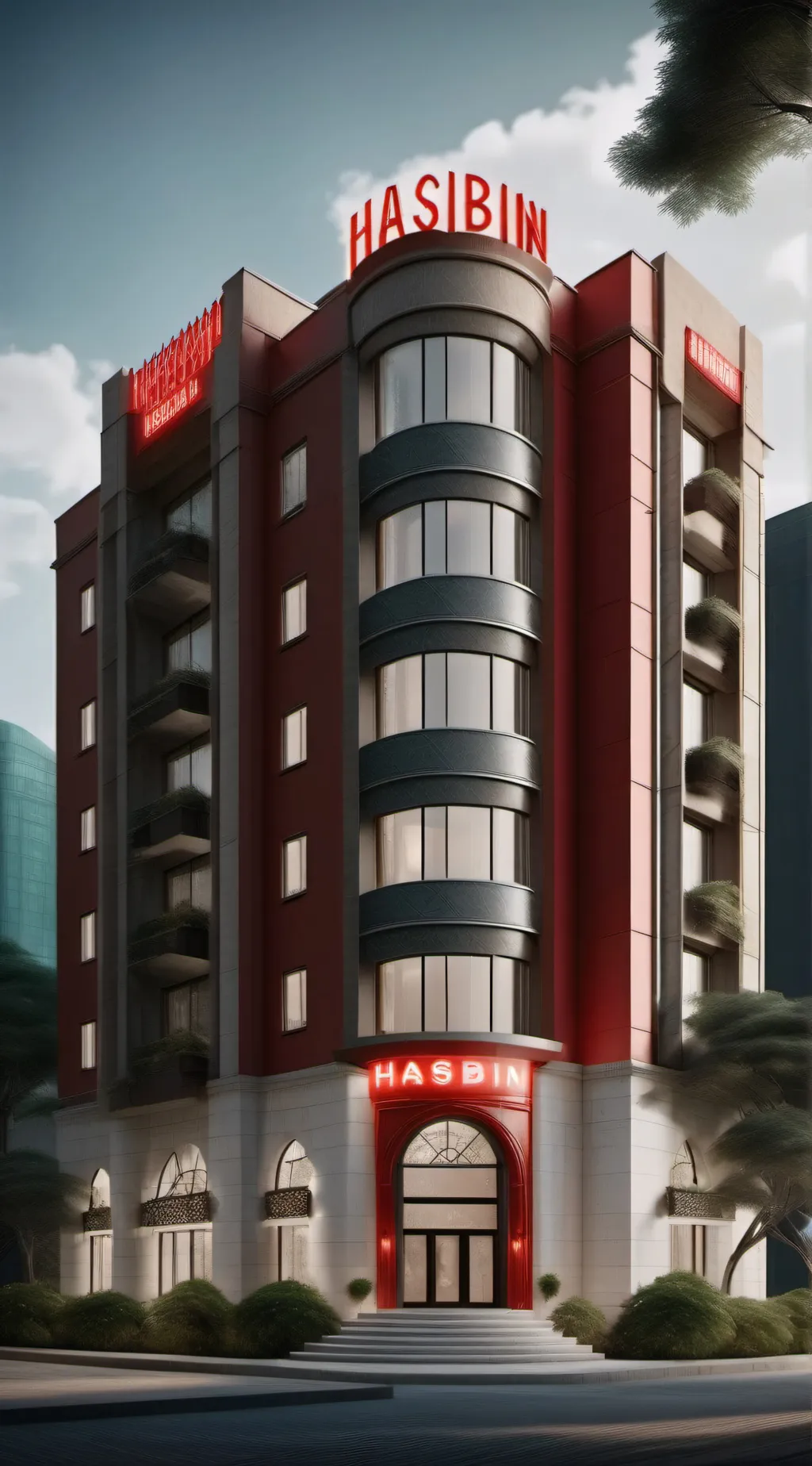 ai character: Hasbin hotel  background
