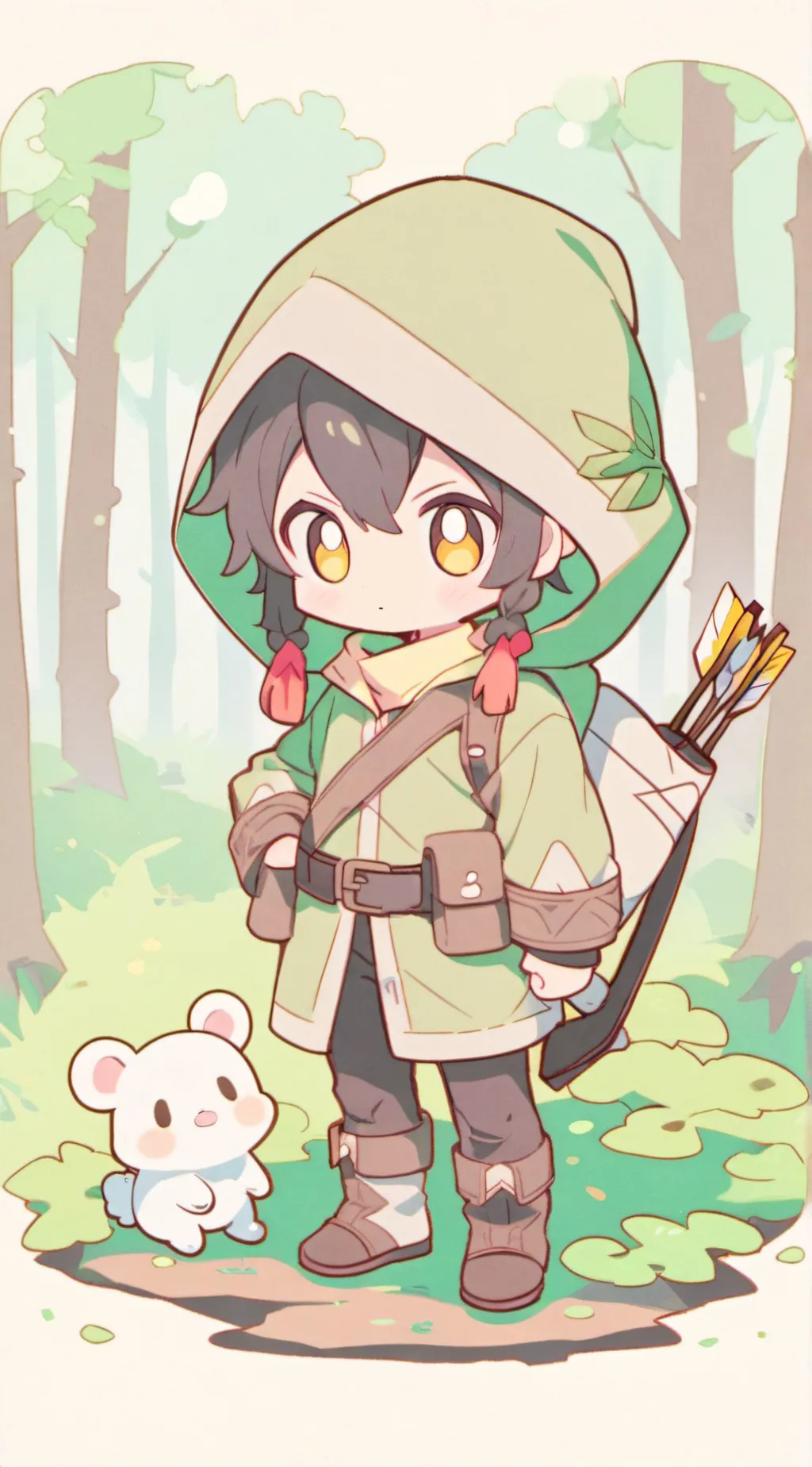 ai character: Mha Hunting background