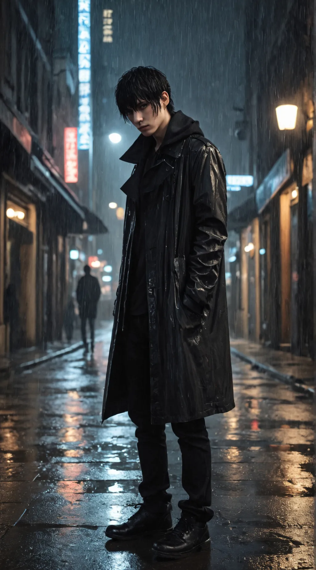 ai character: jhon David  background