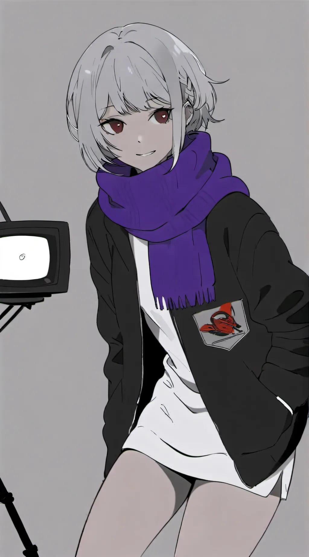 ai character: tv woman background