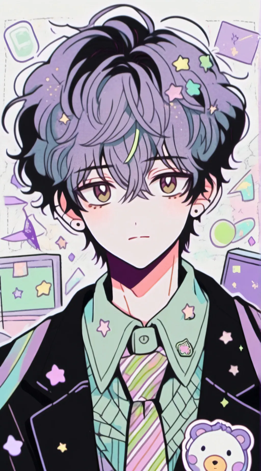 ai character: Mineta😍🎿 background
