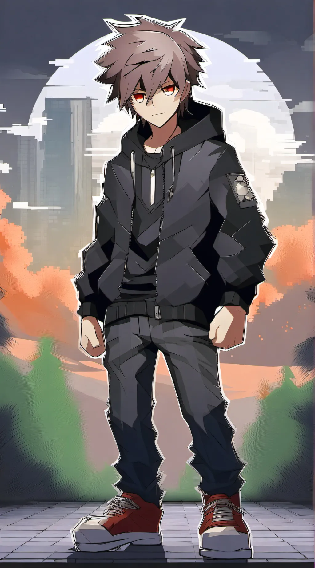 ai character: Negado Naegi background