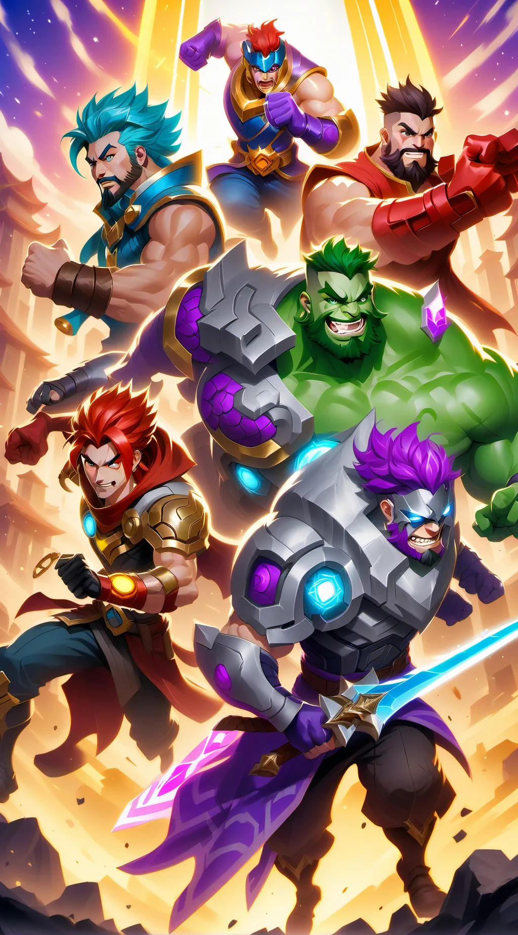 ai character: os vingadores  background