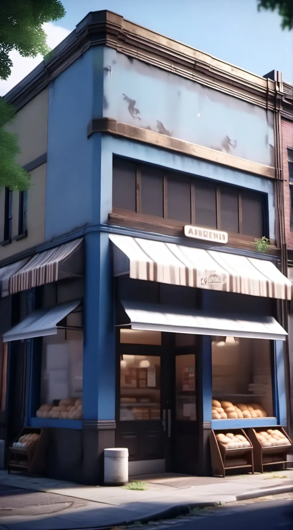 ai character: own bakery shop background