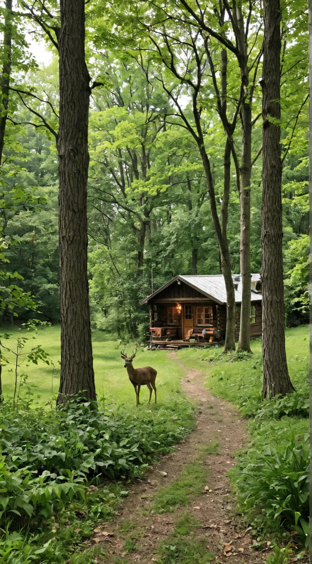 ai character: Enchanted Cabin  background