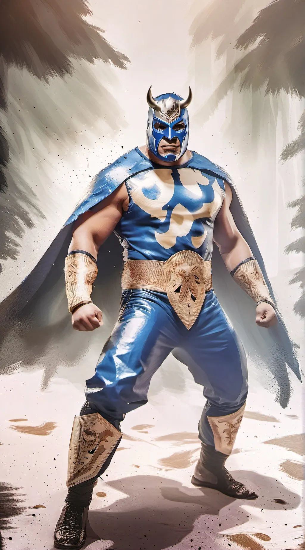 ai character: blue demon jr background