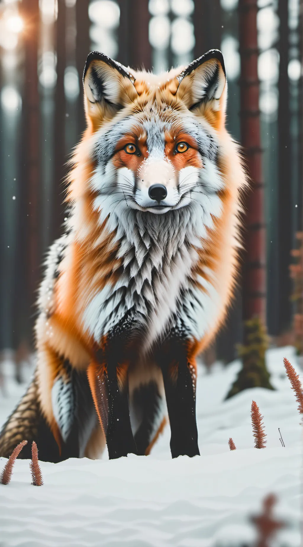 ai character: Fluffy Foxy background