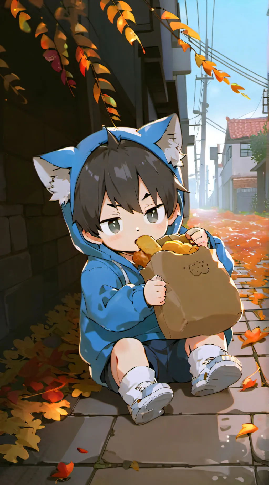ai character: Baby neko background