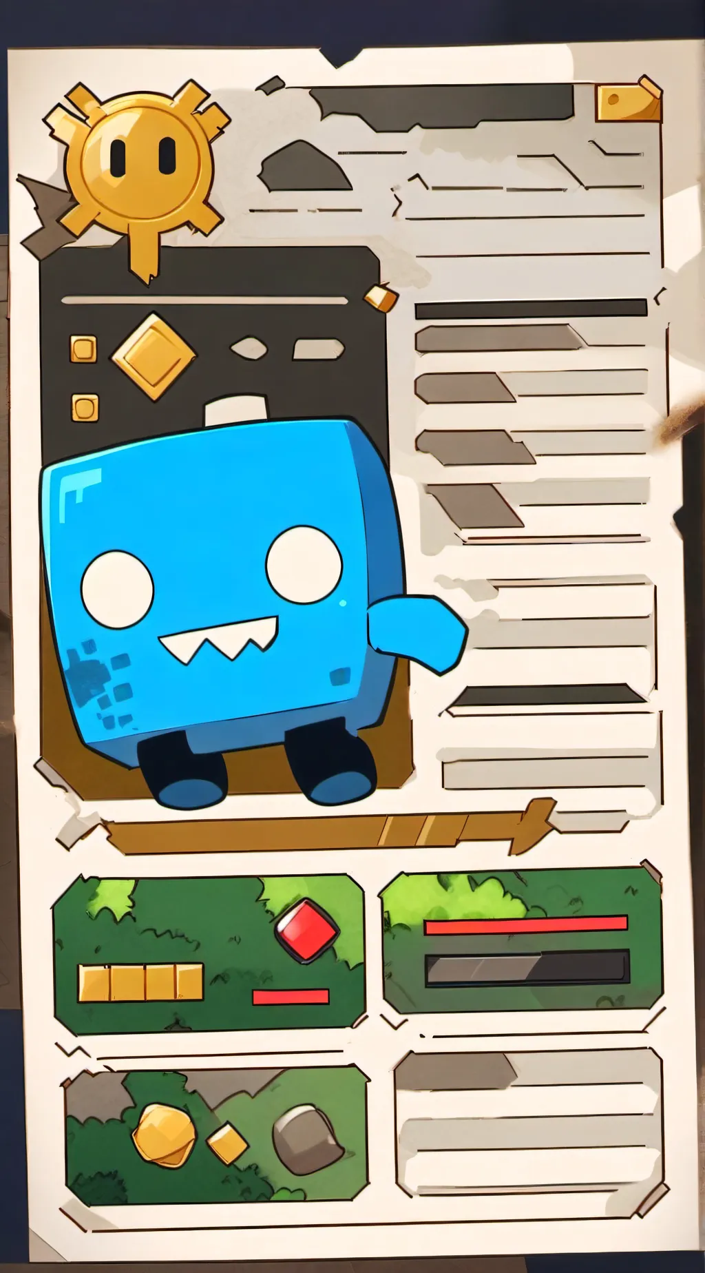 ai character: Geometry Dash background