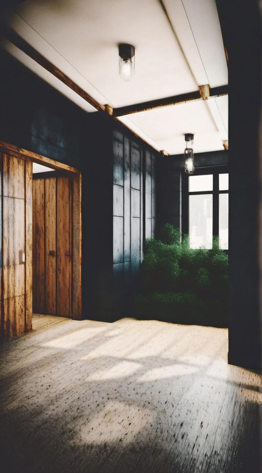 ai character: haunted house  background