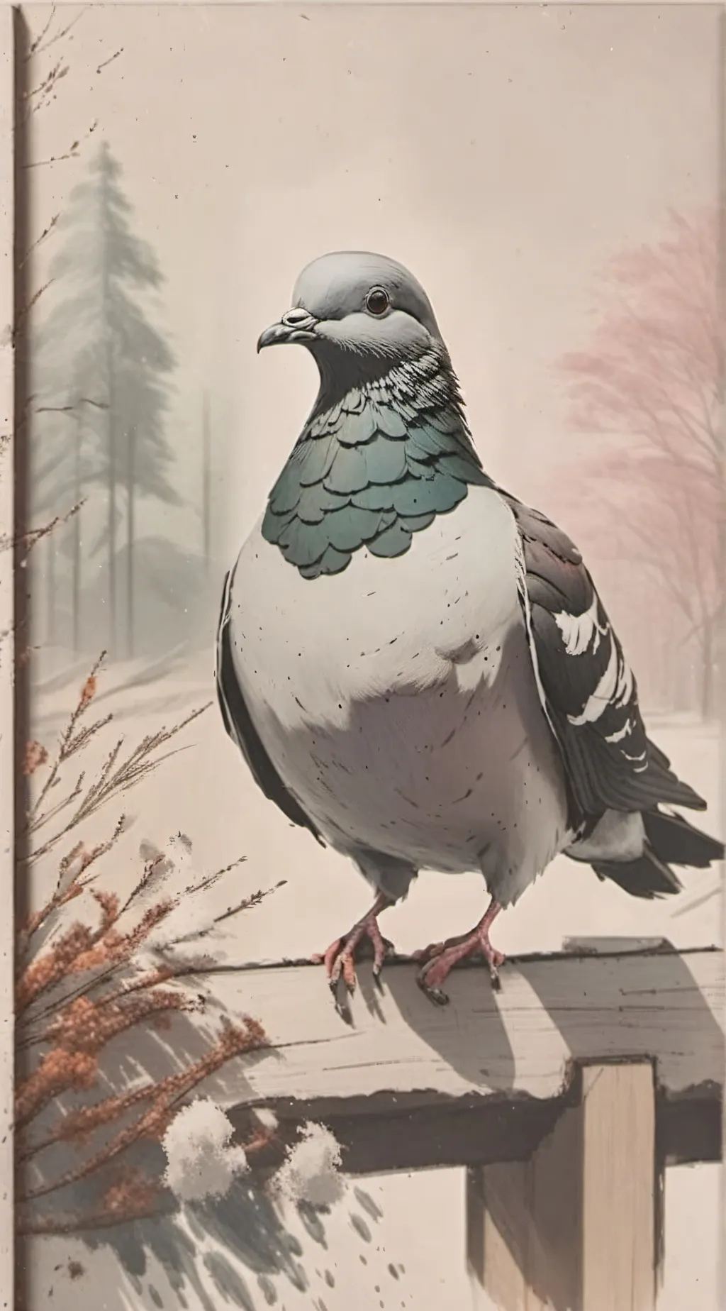 ai character: Depression Pigeon background