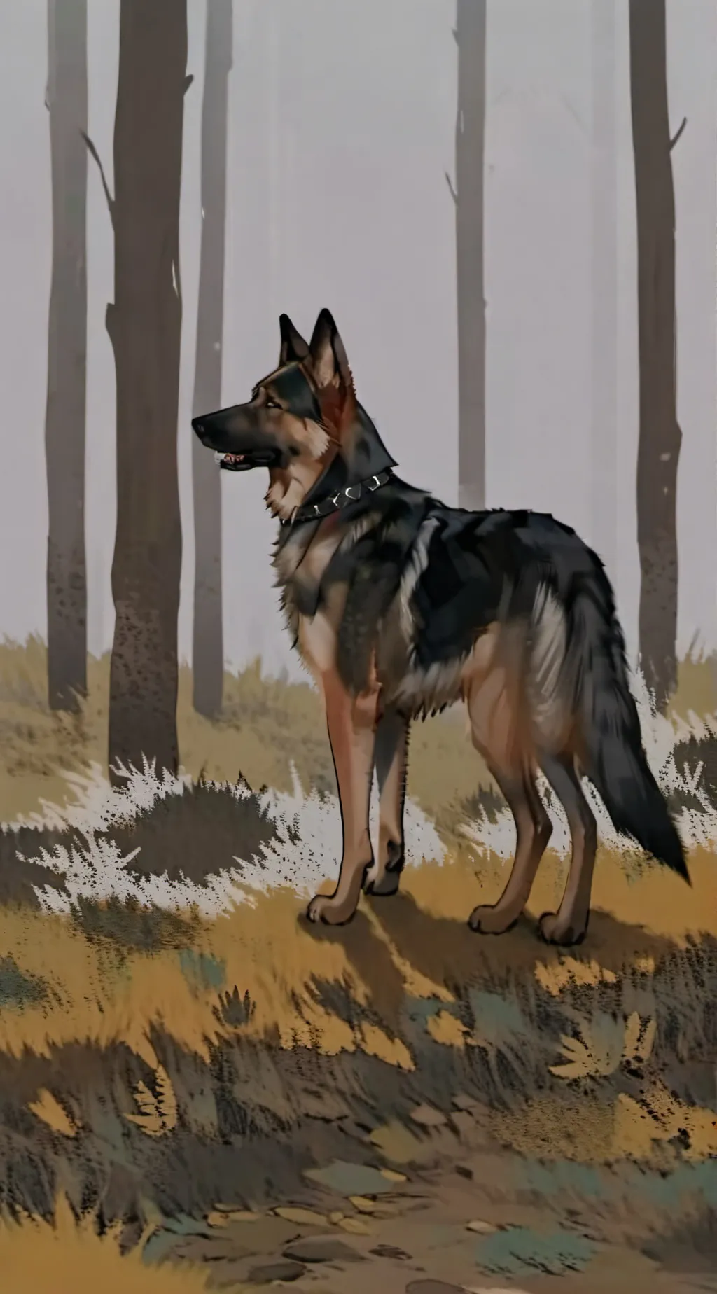 ai character: MHA (dog) OG background