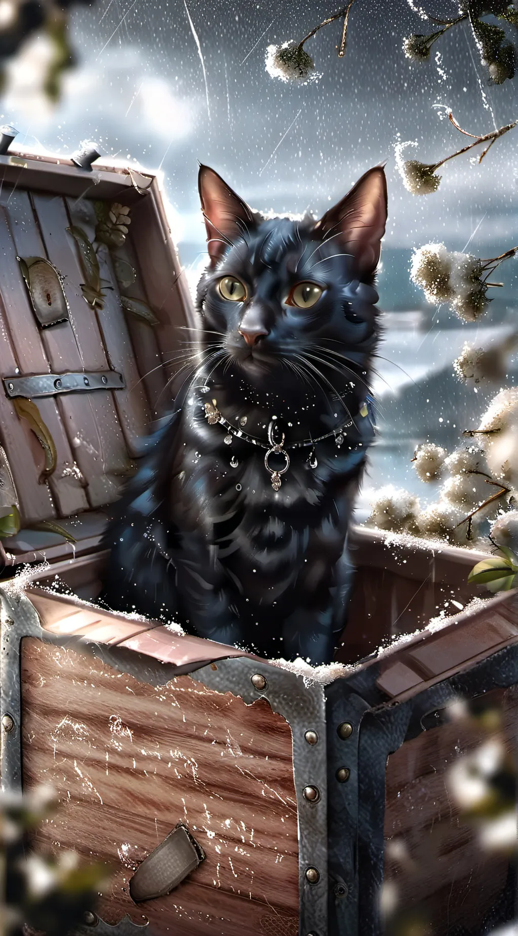 ai character: Sad cat background