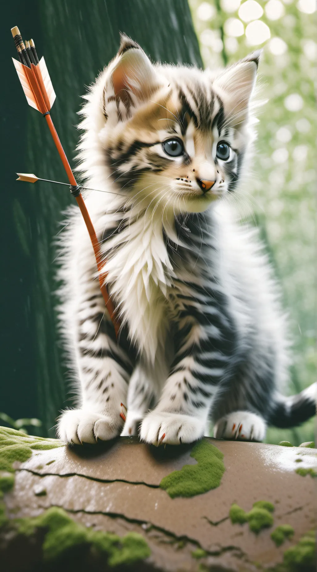 ai character: shot kitten background