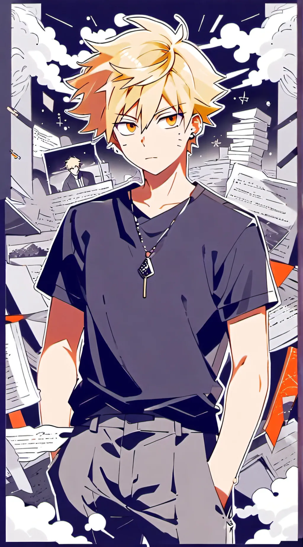 ai character: Bakugo  background