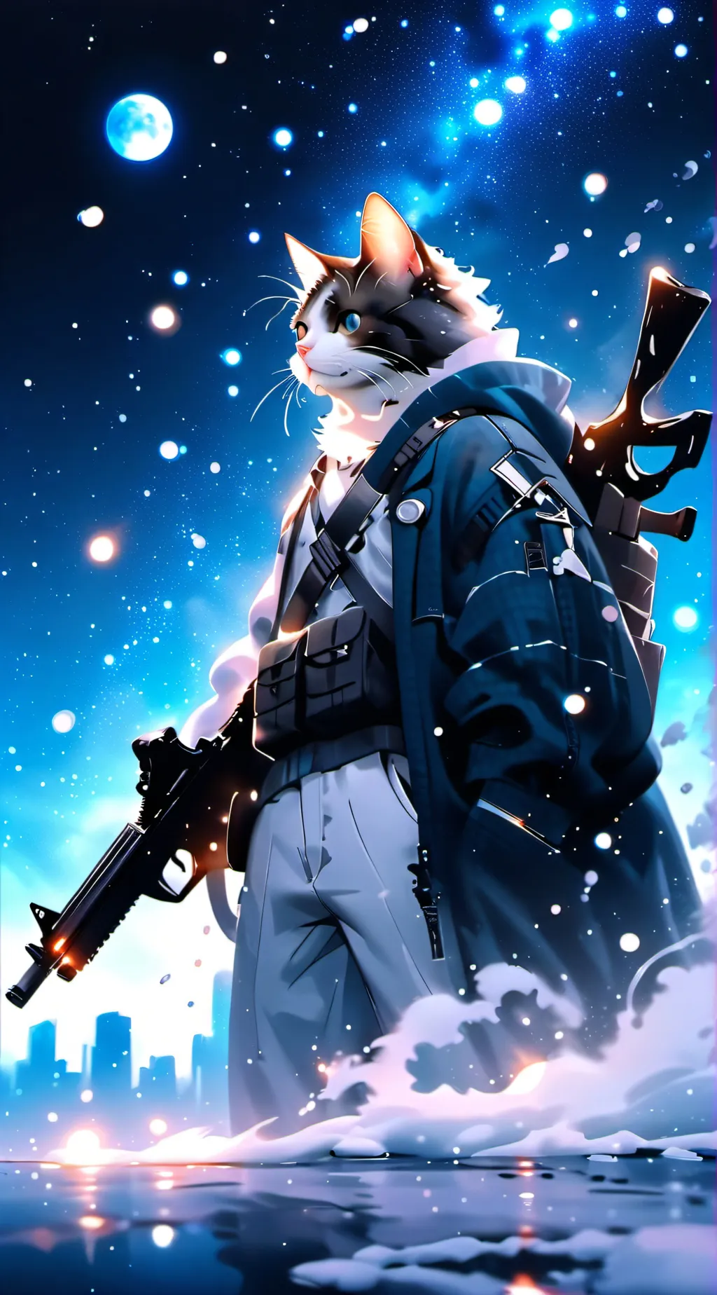 ai character: WAR CAT background