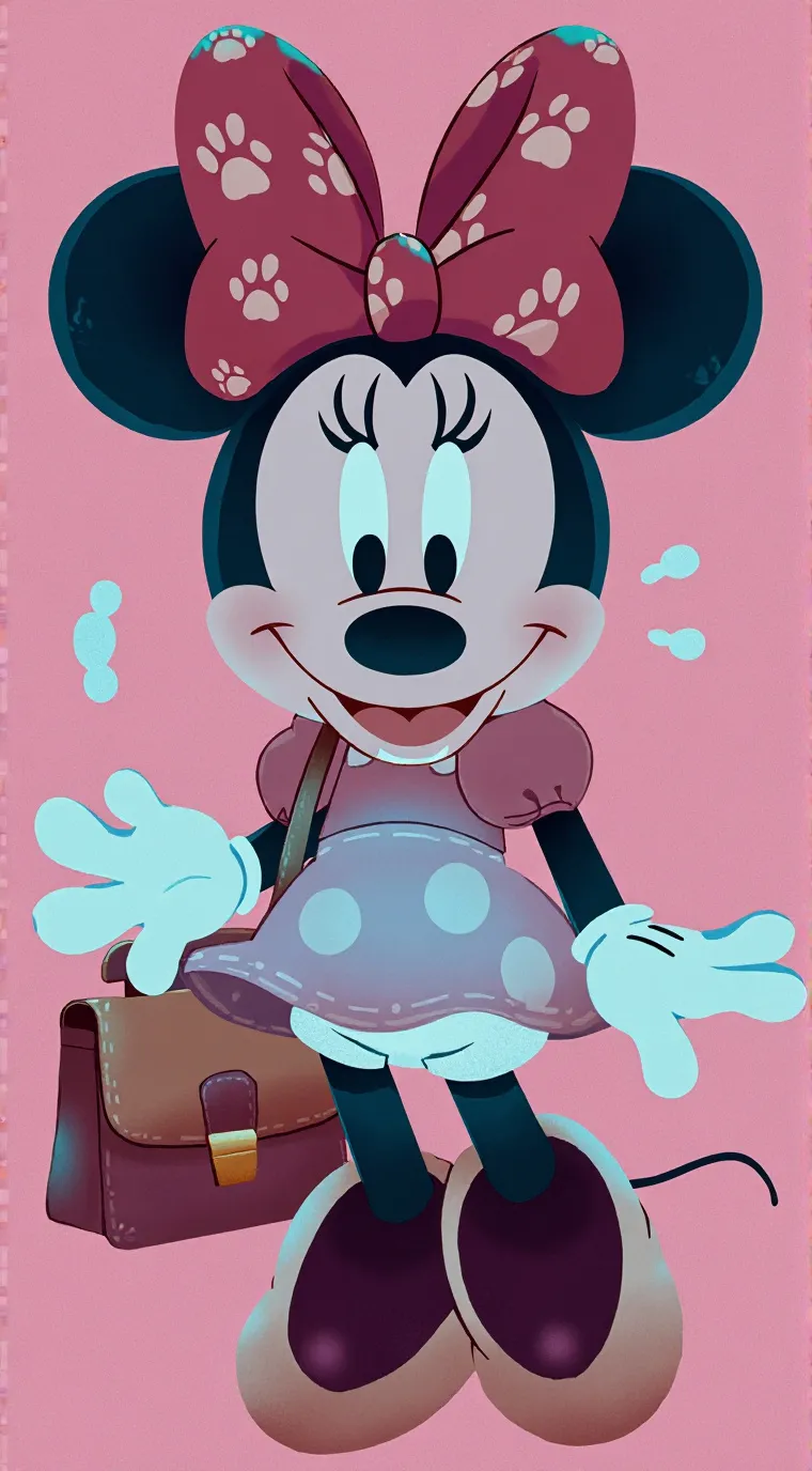 ai character: minnie mouse kid background