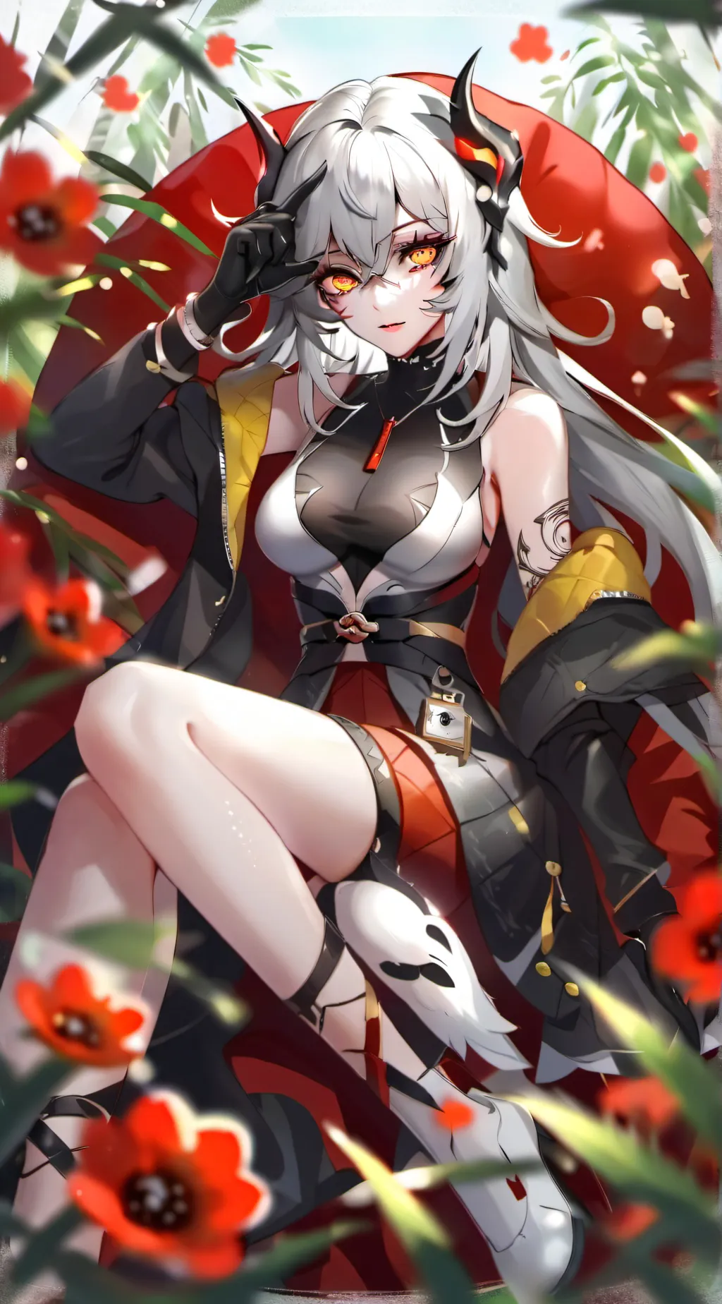 ai character: dragon girl background