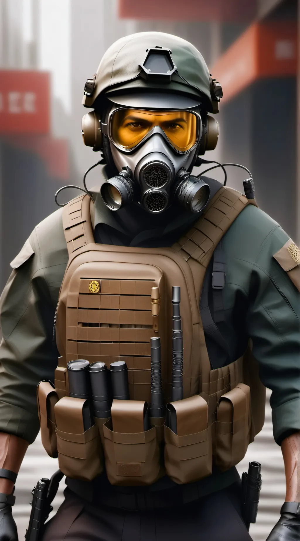ai character: Forces hazmat  background