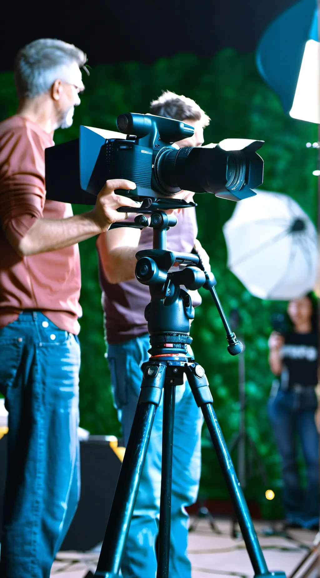 ai character: Movie set background