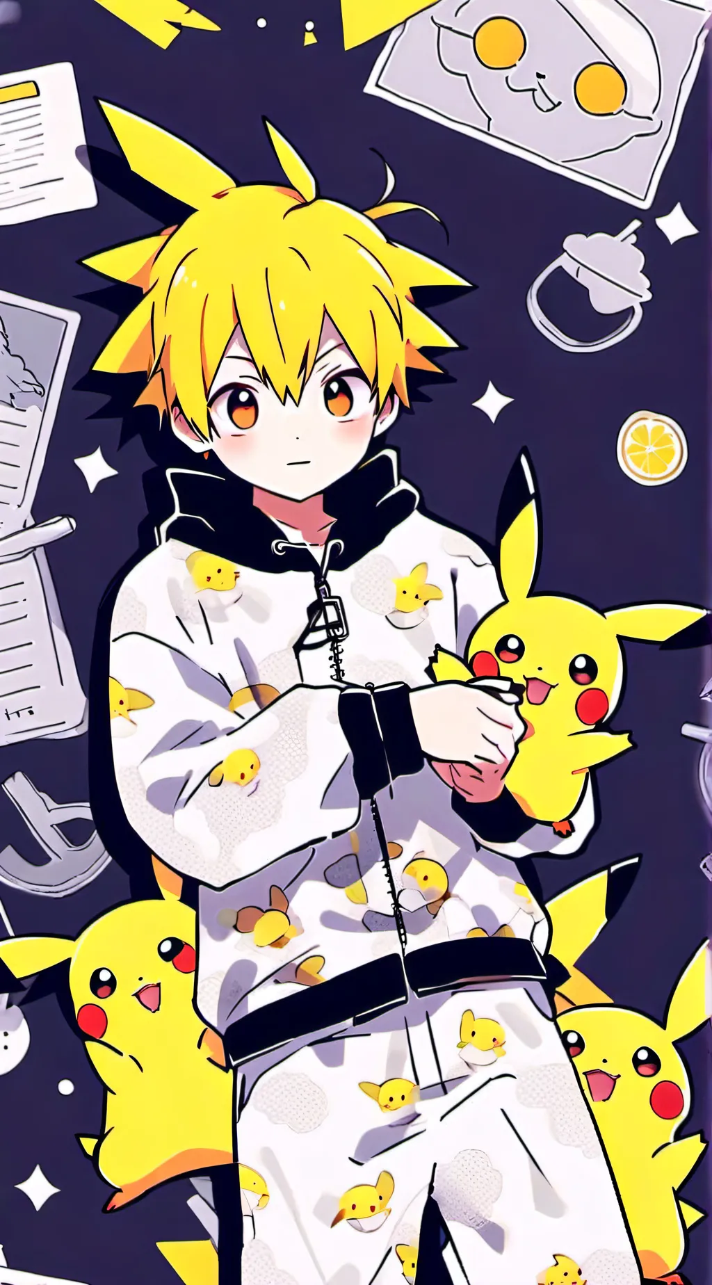 ai character: Denki is Pikachu!  background
