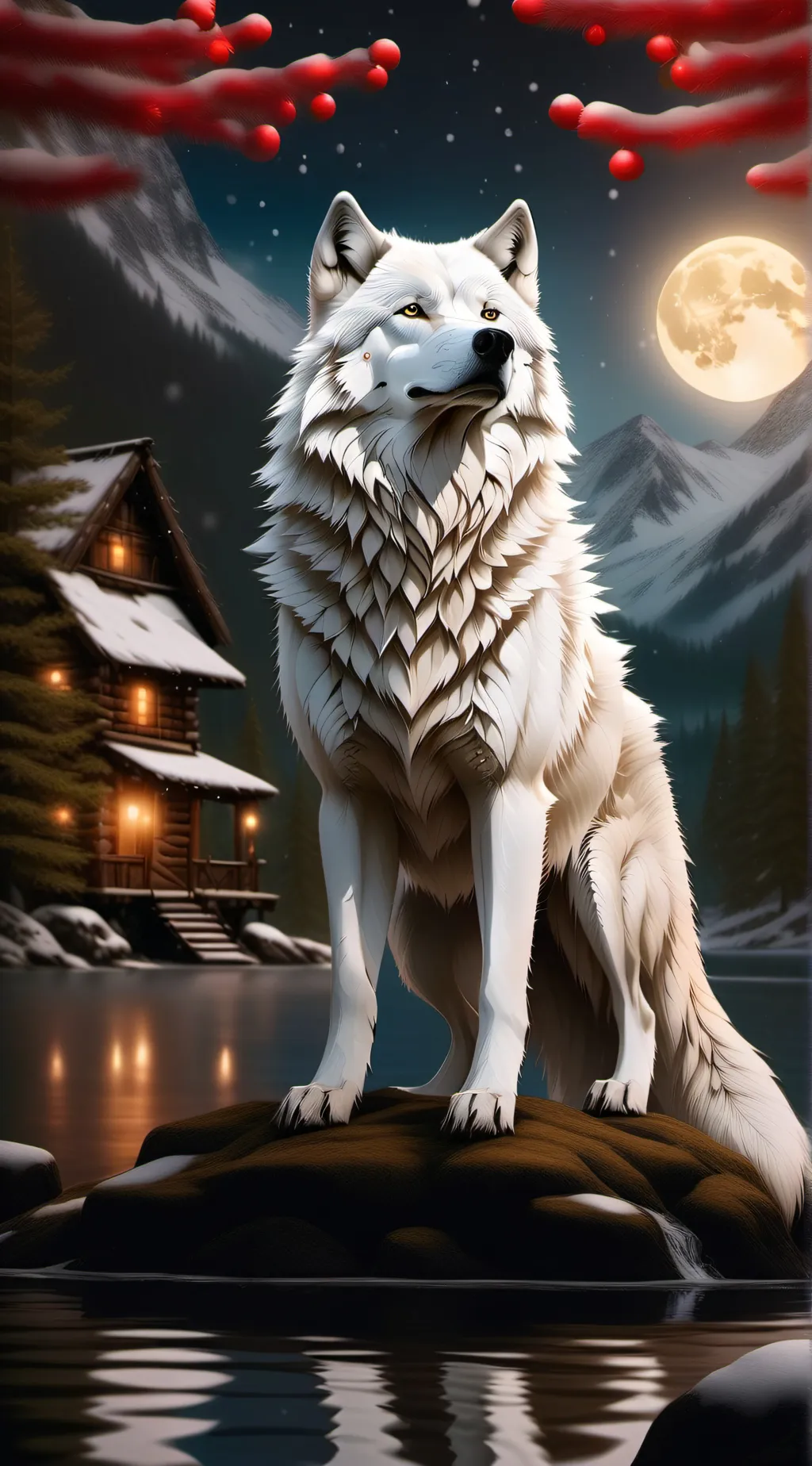 ai character: A dark night background