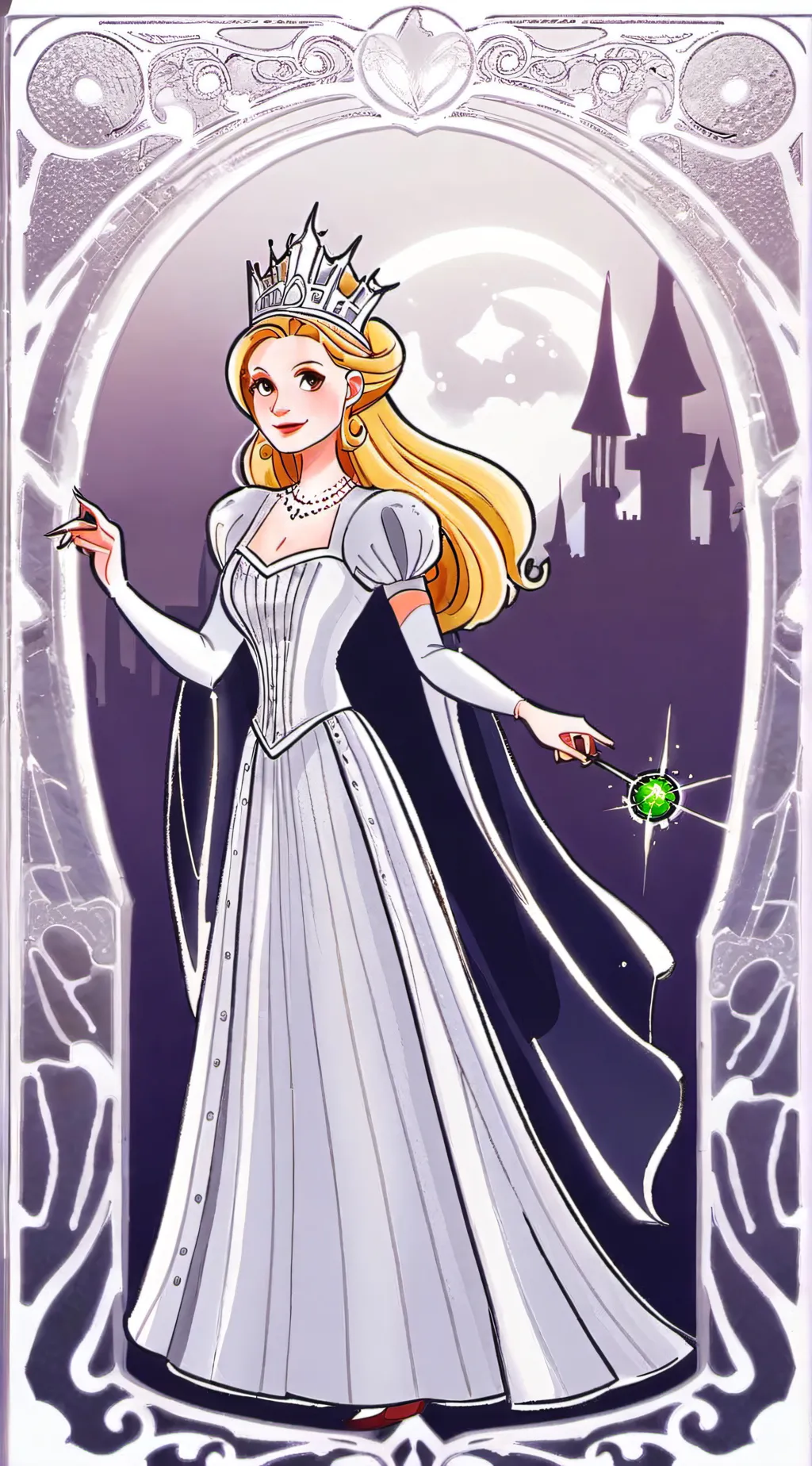 ai character: GLINDA (WICKED) background