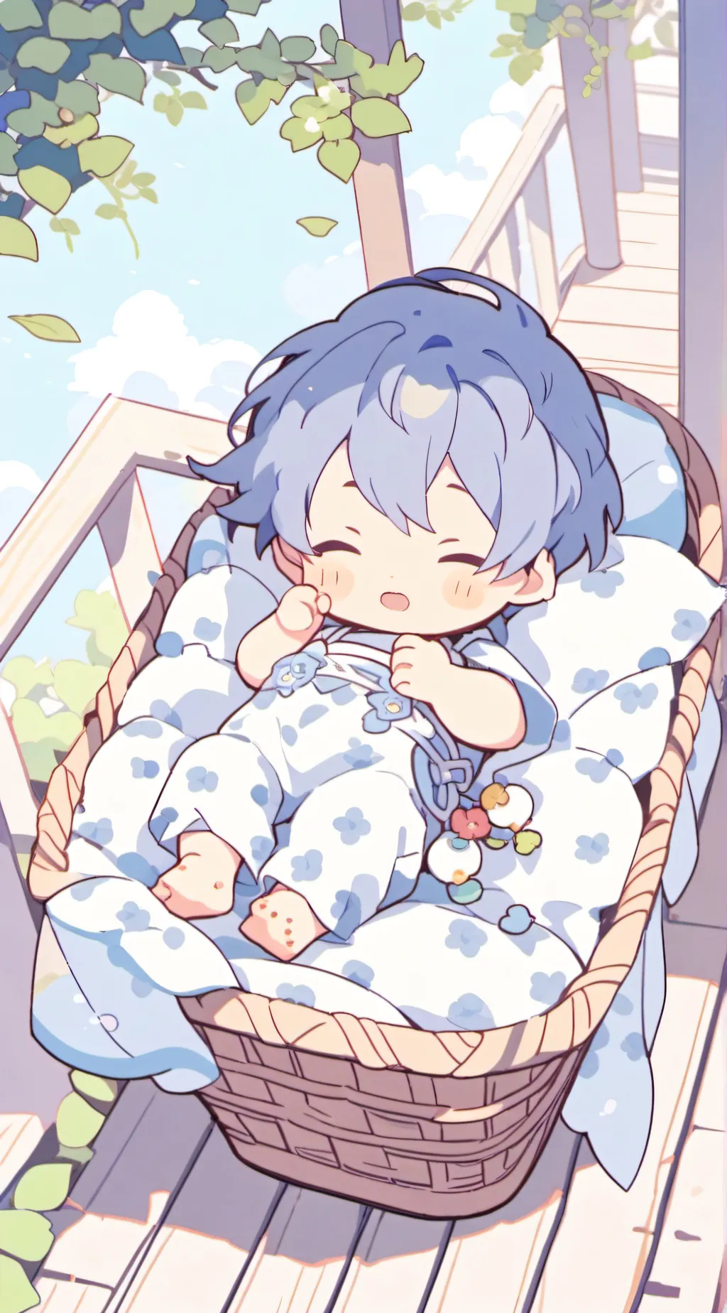 ai character: Cute baby background