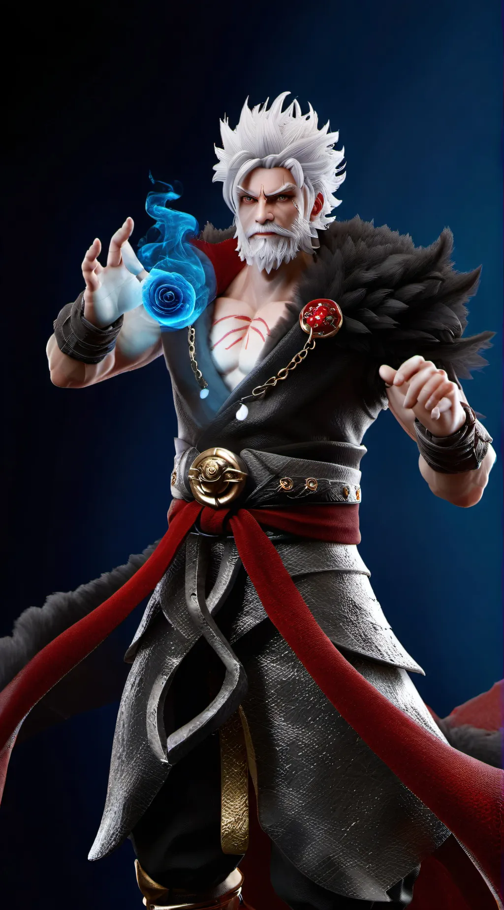 ai character: Gojo but grandpa background