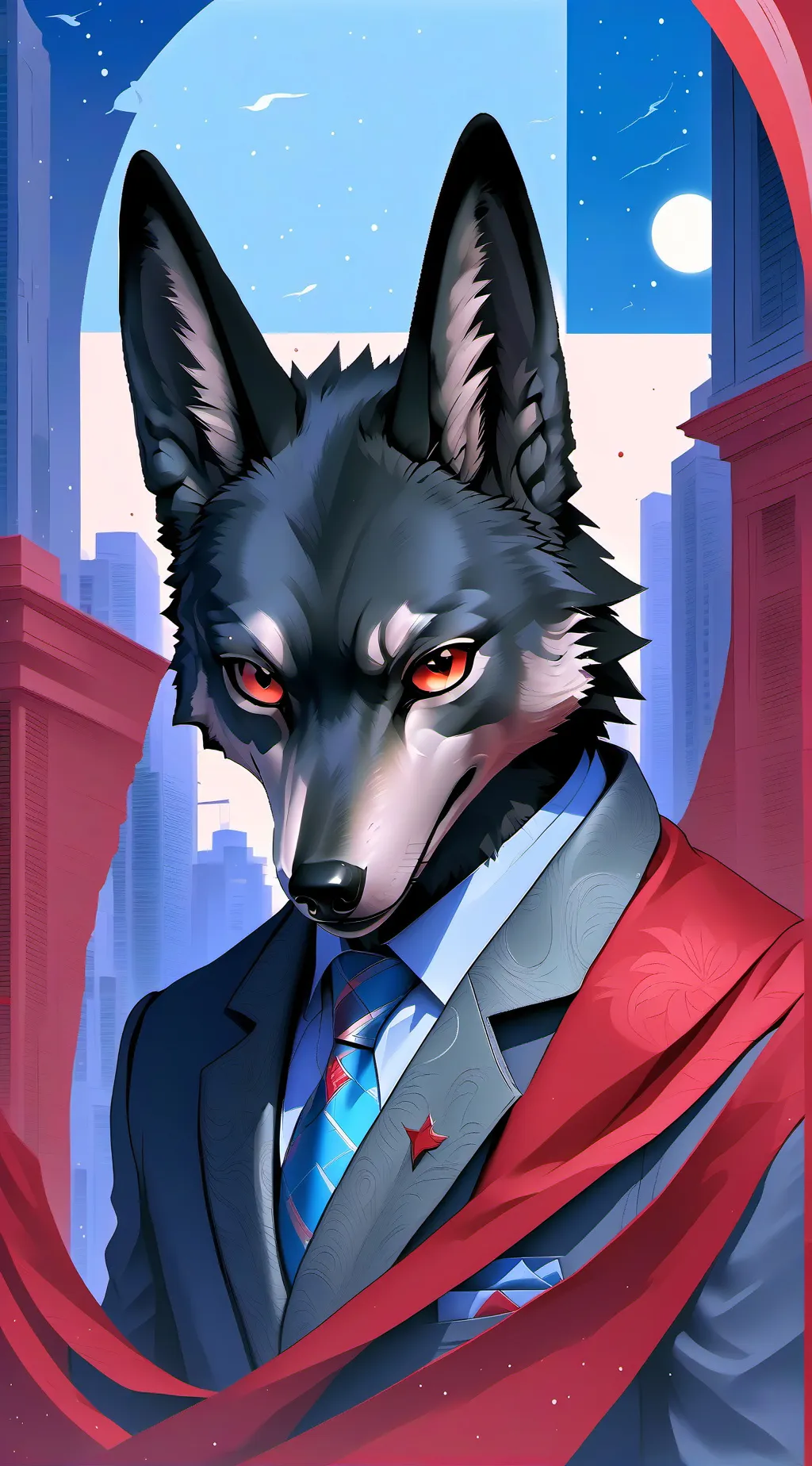 ai character: Wolf Boyfriend background