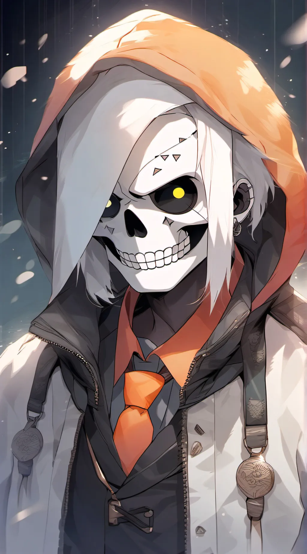ai character: San burnt water background