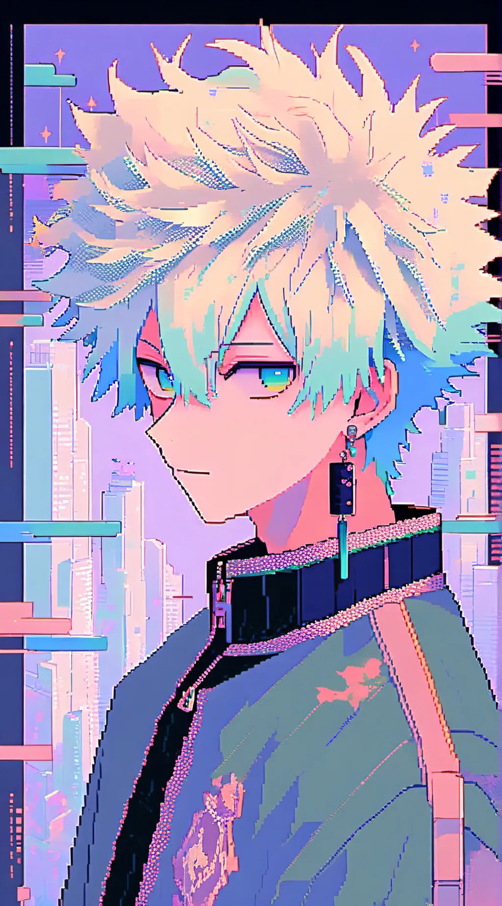 ai character: en una caja  background