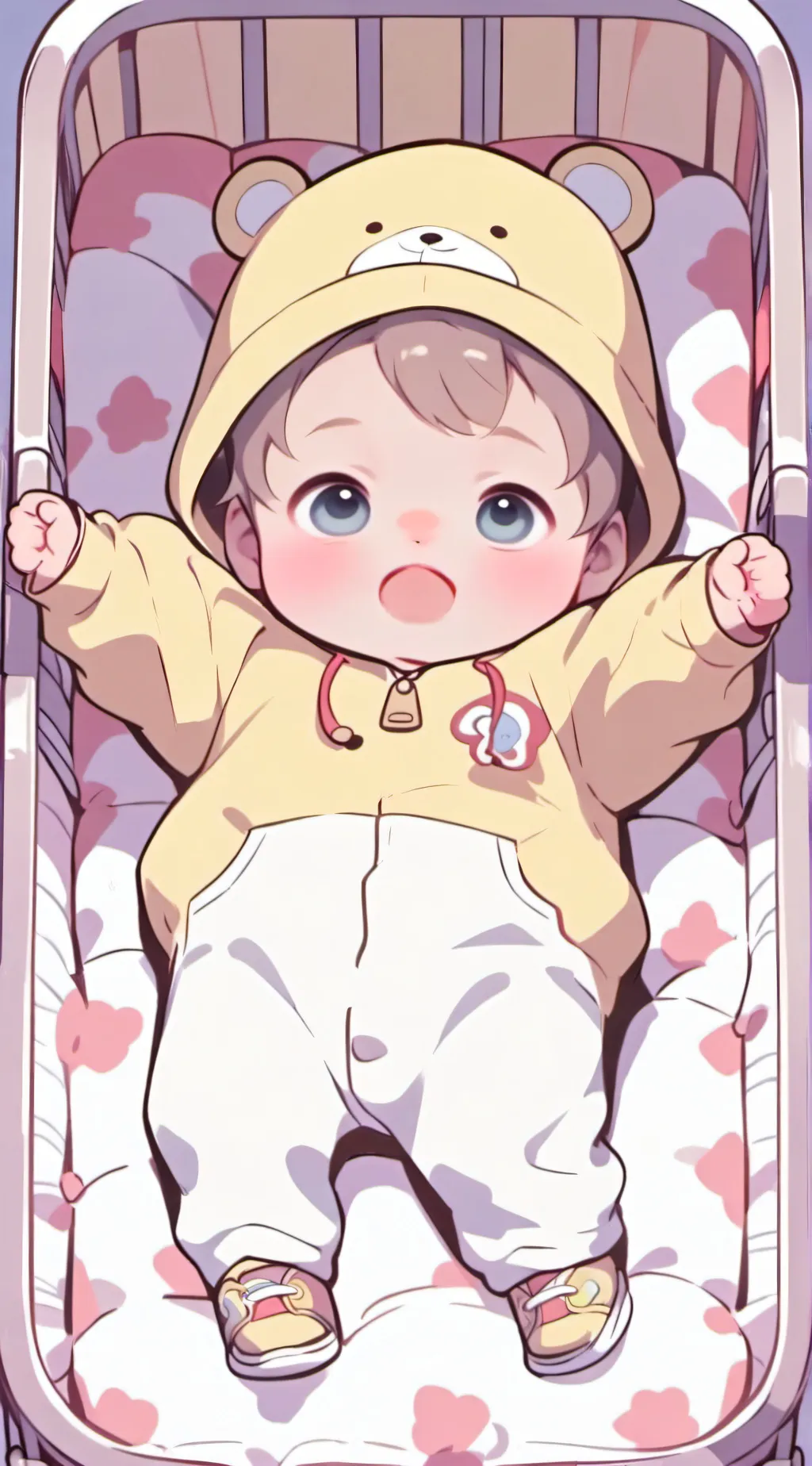 ai character: cute baby boy background