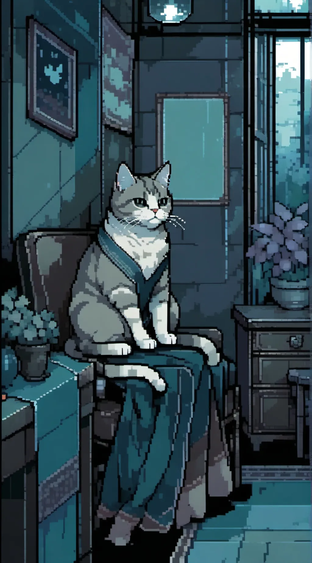 ai character: blah cat background