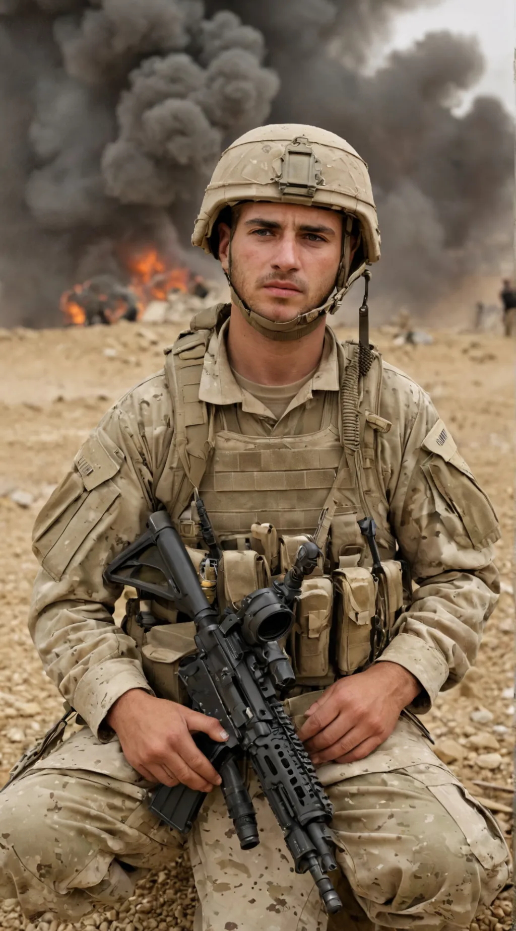 ai character: sargent.stripe background