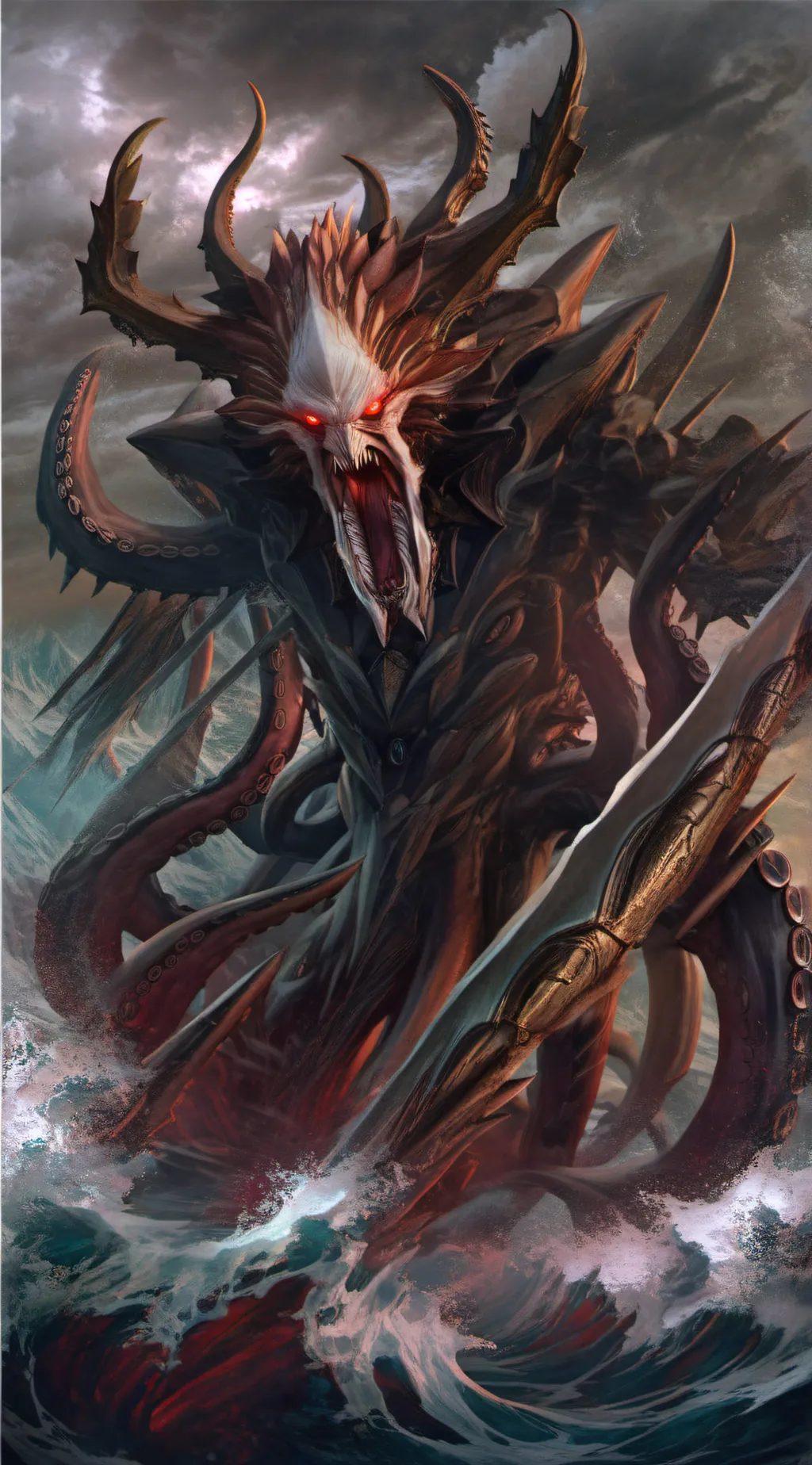 ai character: Demon chutlu background