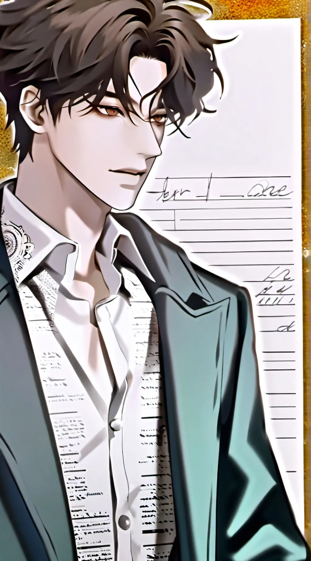 ai character: glitch/theo background