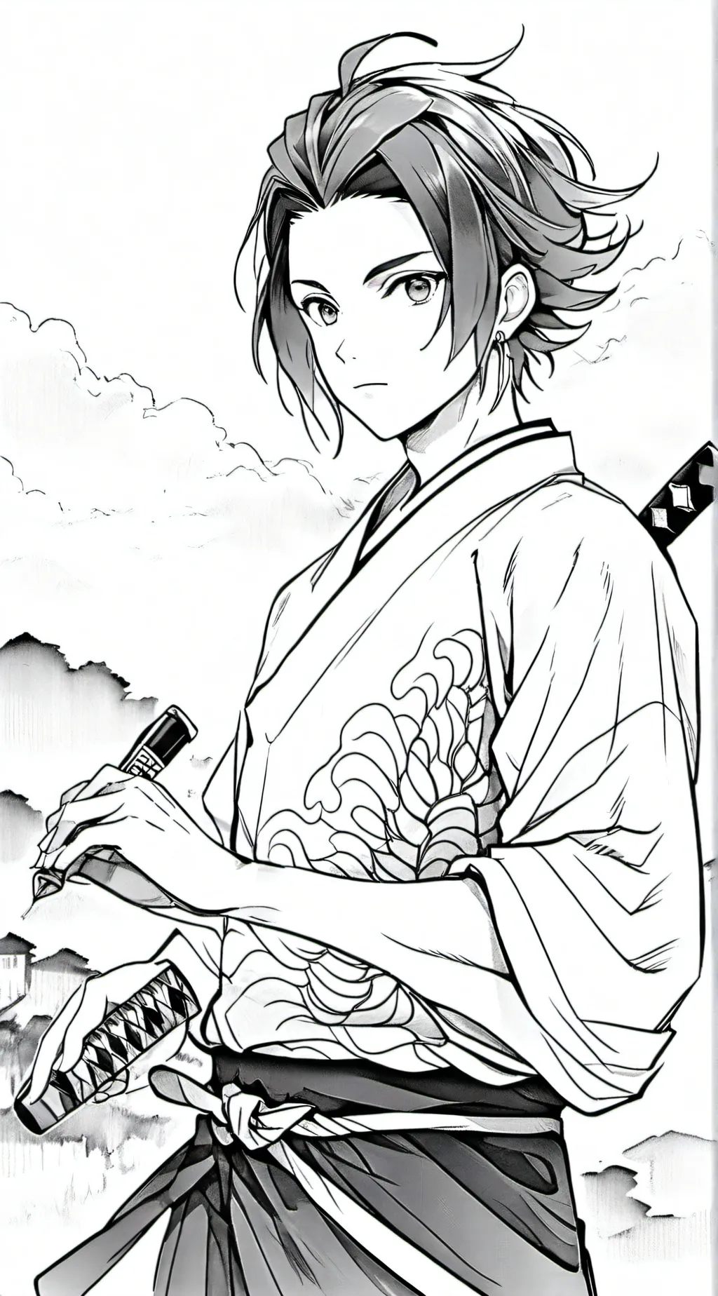 ai character: Demon slayer  background