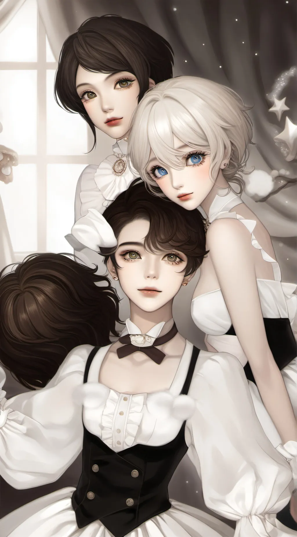 ai character: girl dress background