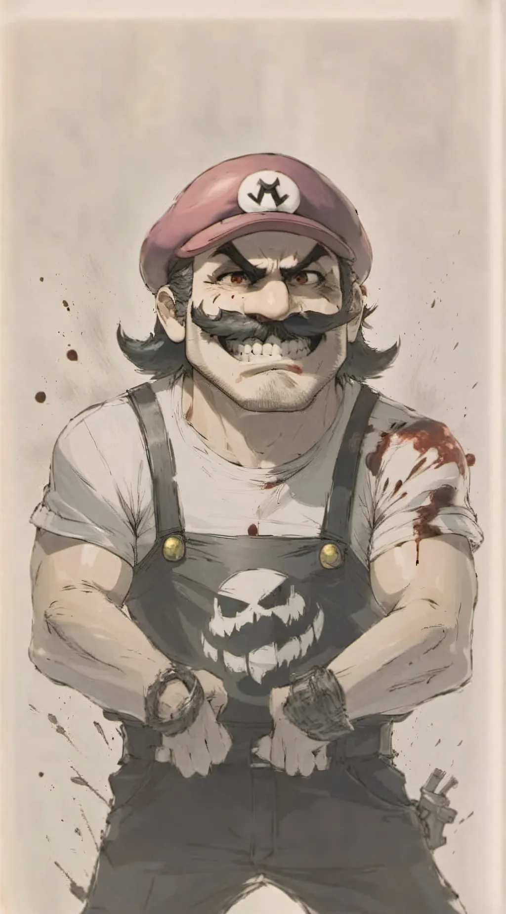 ai character: WARIO EXX background