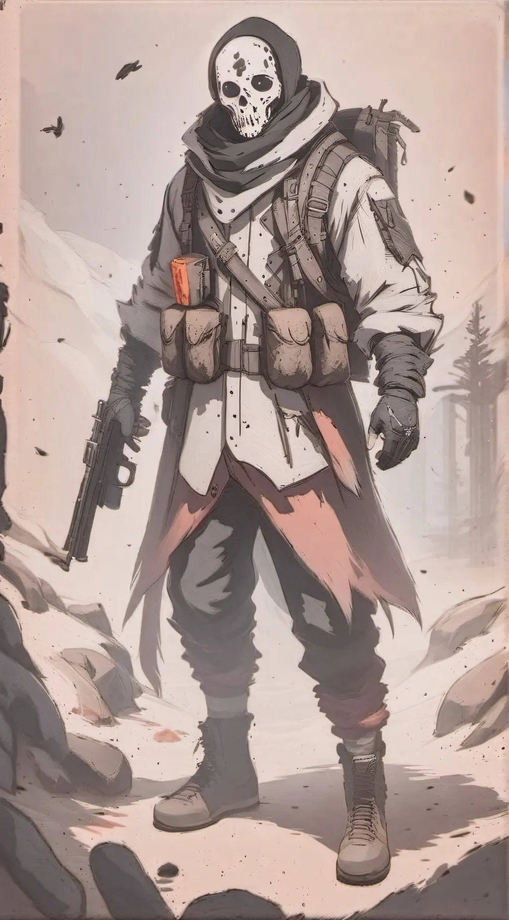 ai character: ghost background