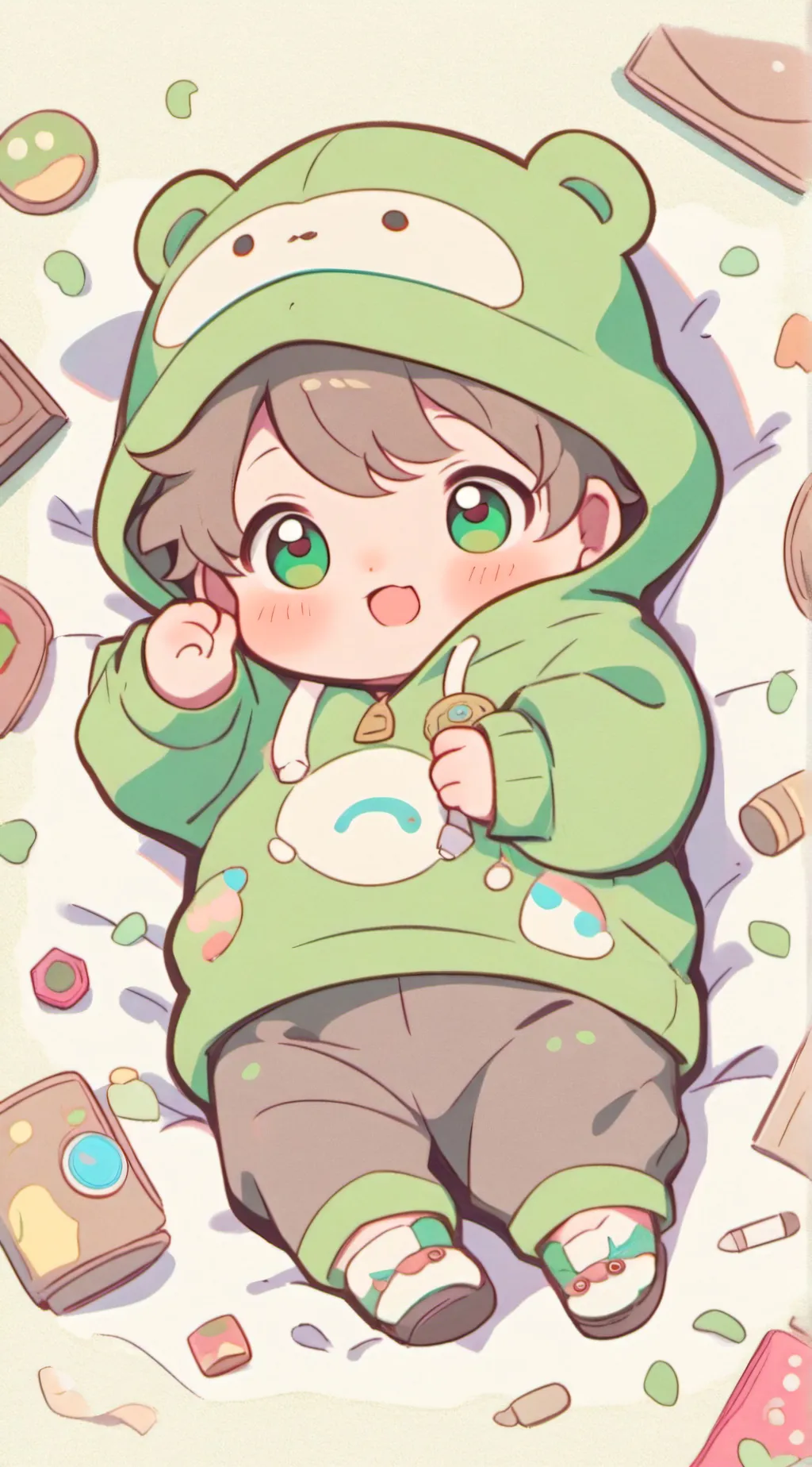 ai character: fussy baby background