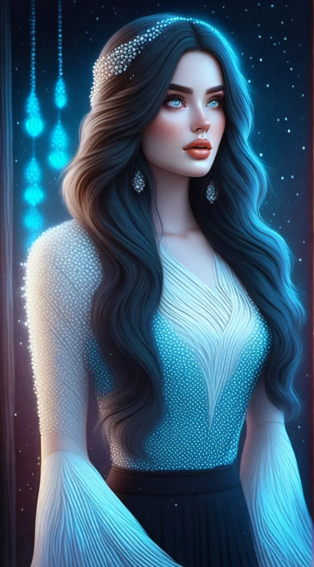 ai character: Aurora background