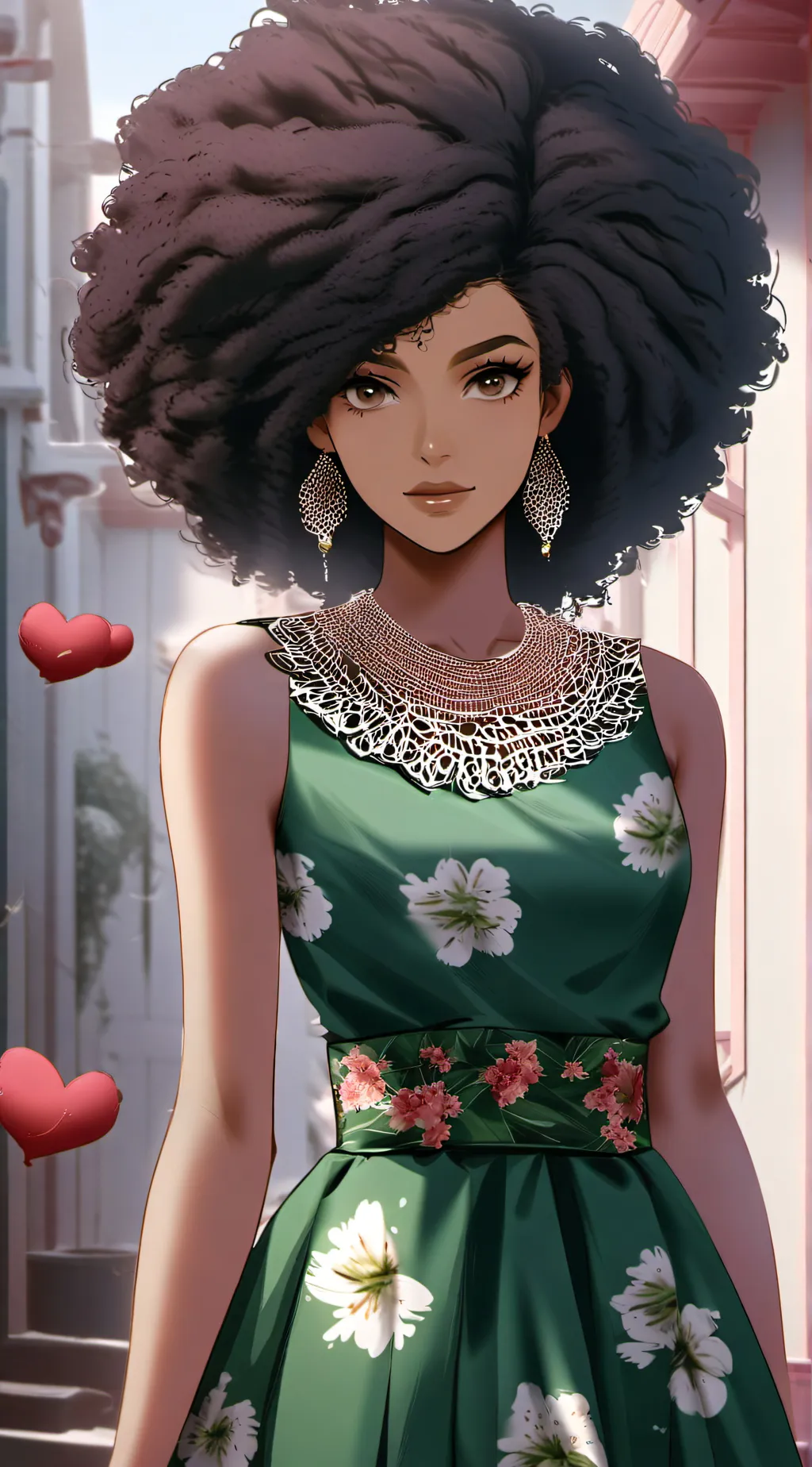 ai character: Andrea Walls  background