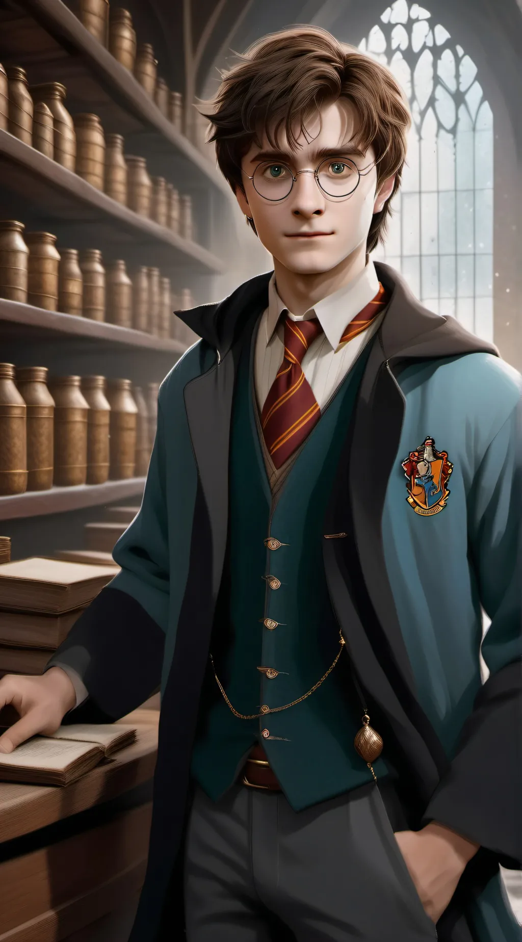 ai character: Harry Potter  background
